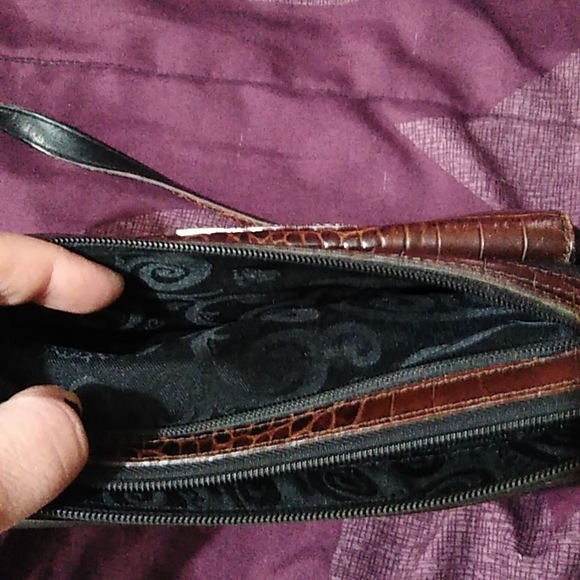 Small Brighton faux leather faux crocodile purse - Picture 6 of 13